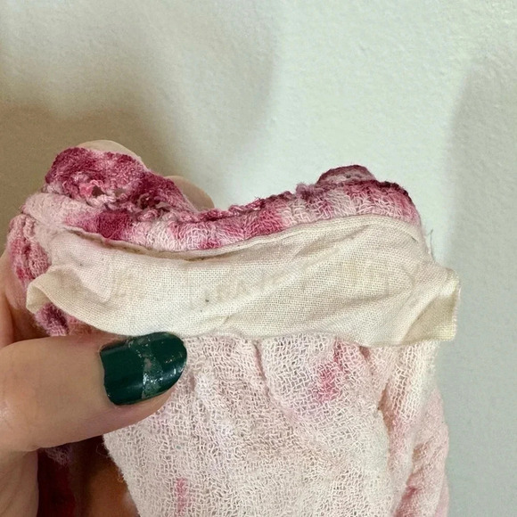 Jen's Pirate Booty Tie-Dye Crop Gauze Crochet Cami Top - Picture 5 of 5